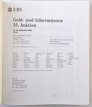 UBS - Gold and Silver Coins Auction 55 - ... 