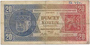 Csehszlovákia 1925. 20K ... 
