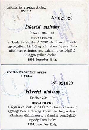 1994. Gyula és Vidéke ÁFÉSZ - Gyula - ... 