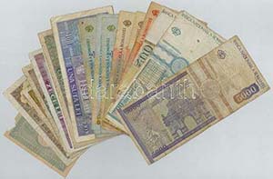 Románia 1945-1998. 19db-os vegyes bankjegy ... 