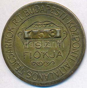 ~1930. 50f Budapesti Központi Általános ... 
