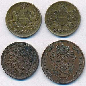 Vegyes: Belgium 1875. 2c Br + Ausztria 1885. ... 