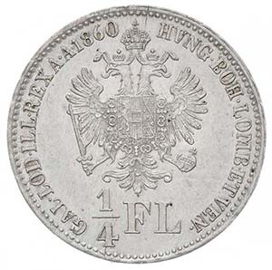 1860B 1/4Fl Ag Ferenc József ... 