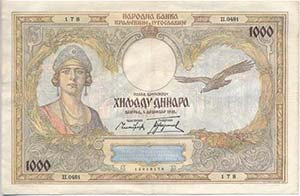 Jugoszlávia 1931. 1000D ... 