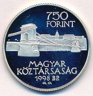 1998. 750Ft Ag Budapest 125 éves T:PP ... 