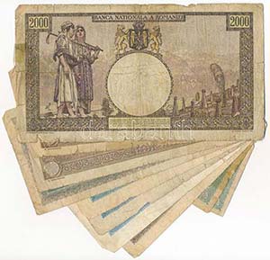 Románia 1941-1946. 10db-os vegyes bankjegy ... 