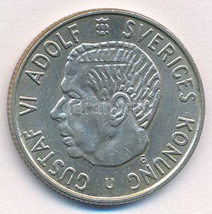 Svédország 1964U 2K Ag ... 