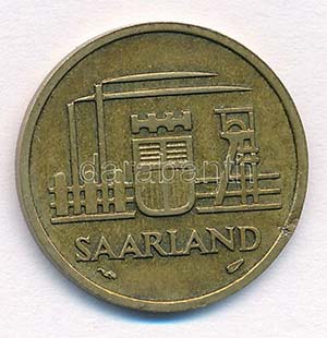 Saar-vidék 1954. 20Fr Al-Br T:1- 
Saarland ... 