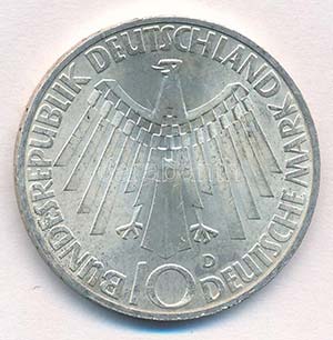 NSZK 1972D 10M Ag Müncheni Olimpia - ... 
