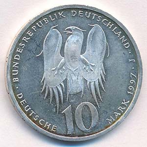 Németország 1997J 10M Ag 500 éve ... 