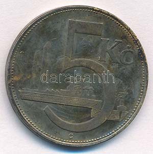 Csehszlovákia 1937. 5K ... 