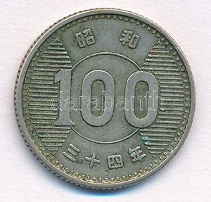 Japán 1959. 100Y Ag ... 