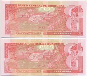 Honduras 2003. 1L (2x) sorszámkövetők ... 