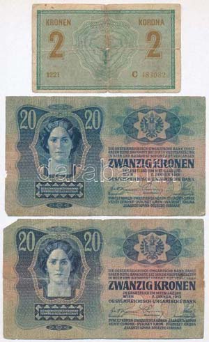 1913-1915. 6db-os vegyes magyar korona ... 