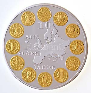 2012. 10 éves az Euro ezüstözött, ... 