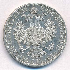 Ausztria 1859A 1Fl Ag Ferenc József ... 