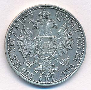Ausztria 1875. 1Fl Ag Ferenc József ... 