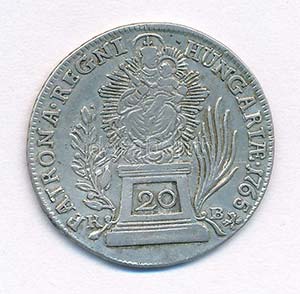 1765K-B 20kr Ag Mária Terézia (6,52g) ... 