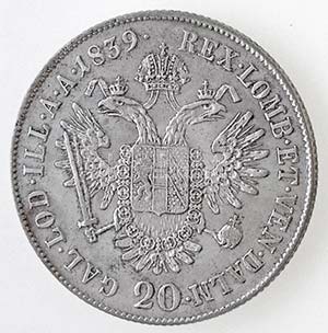 Ausztria 1839A 20kr Ag V. Ferdinánd ... 