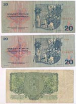 Csehszlovákia 1961. 5K + 1970. 20K (2x) ... 
