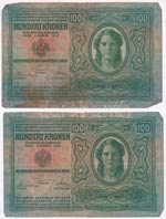 1912. 100K (2x) egyik szerb ... 