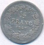 Belgium 1843. 1/2Fr Ag I. Lipót ... 