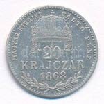 1868KB 20kr Ag Magyar ... 