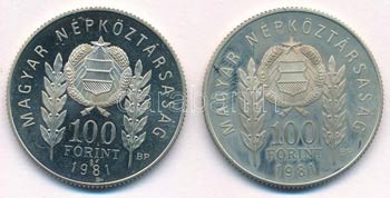 1981. 100Ft Cu-Ni-Zn Bulgária 1300 éves ... 
