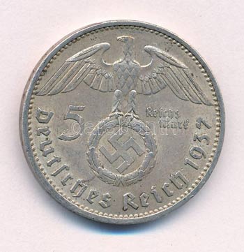 Német Harmadik Birodalom 1937A 5M Ag ... 