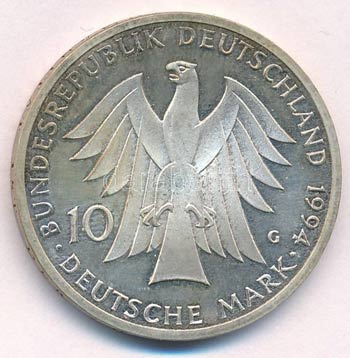 Németország 1994G 10M Ag Johann Gottfried ... 