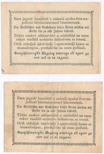 1849. 15kr + 30kr Kossuth bankó T:III