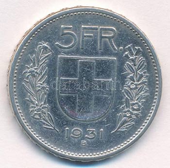Svájc 1931B 5Fr Ag ... 
