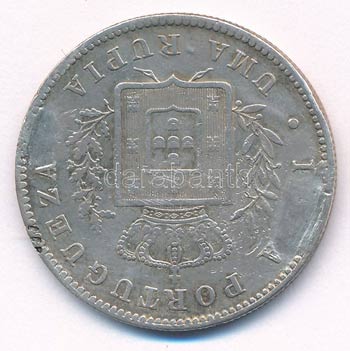 Portugál India 1882. 1R Ag I. Lajos ... 