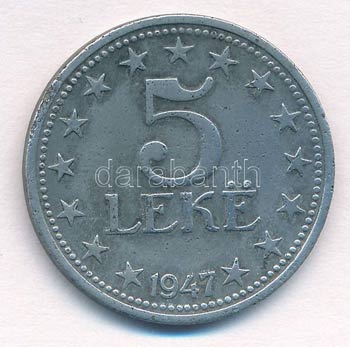 Albánia 1947. 5L Zn ... 
