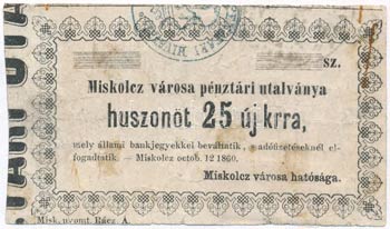 Miskolc 1860. 25kr ... 