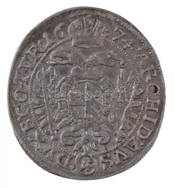 Ausztria 1674. 6kr Ag I. Lipót (2,59g) ... 
