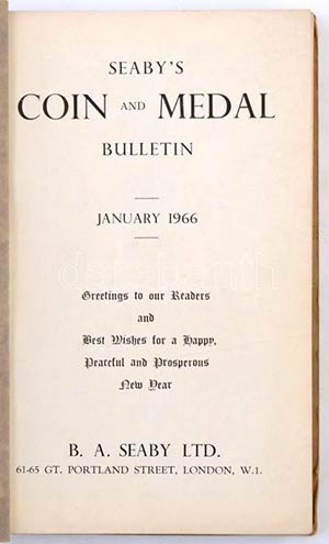 Seabys Coin and Medal Bulletin 1966-os ... 