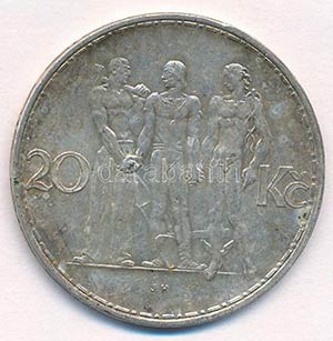 Csehszlovákia 1933. 20K ... 