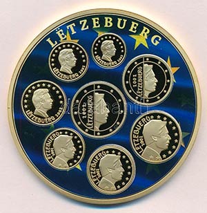 Luxemburg 2002. Europa aranyozott fém ... 