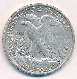 Amerikai Egyesült Államok 1943. 1/2$ Ag ... 