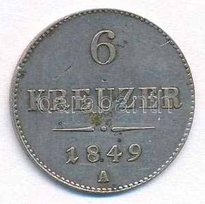Ausztria 1849A 6kr Ag ... 