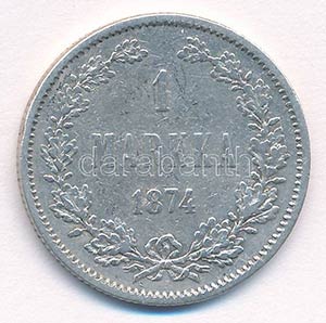 Finnország 1874S 1M Ag II. Miklós ... 