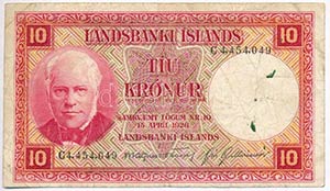 Izland 1928. 10K ... 