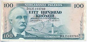 Izland 1961. 100K ... 