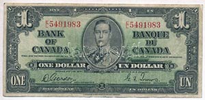 Kanada 1937. 1$ T:III ... 