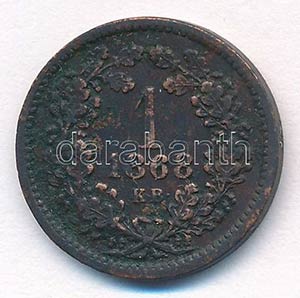 1868KB 1kr Cu Angyalos címer T:2- patina ... 