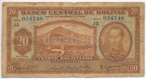 Bolívia 1928. 20B ... 