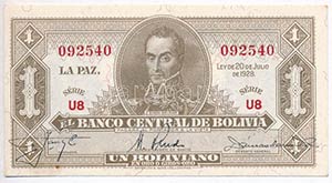 Bolívia 1928. 1B ... 