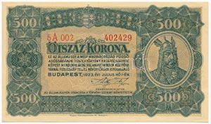 1923. 500K Magyar ... 