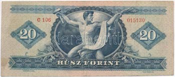 1960. 20Ft T:III Hungary 1960. 20 Forint C:F ... 